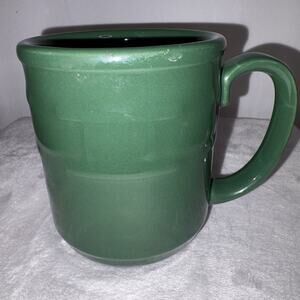Longaberger Pottery Woven Tradition Ivy Green Coffee Tea Mug Cup EUC